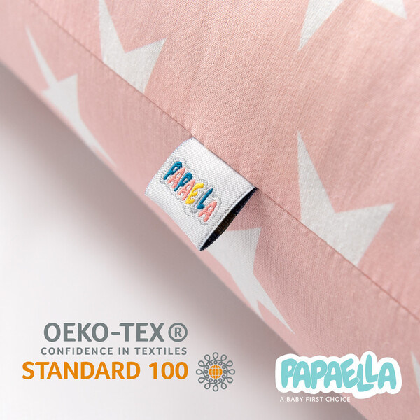 Бортик захисний мультифункціональний в ліжечко ТM PAPAELLA 60 x 15 см, 120 x 15 см зірка/горошок пудра - зображення 9
