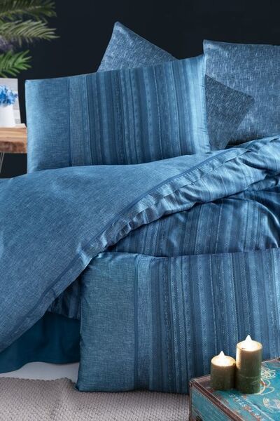Комплект постельного белья La Romano 300TC Premium сатин евро (Talya Blue) - изображение 2