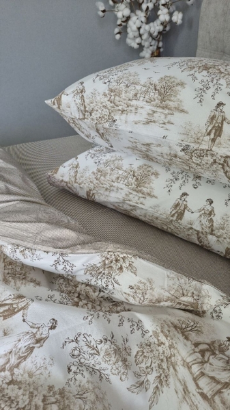 Комплект постельного белья Епоха Turkish Cotton, классический пасторальный принт - изображение 22