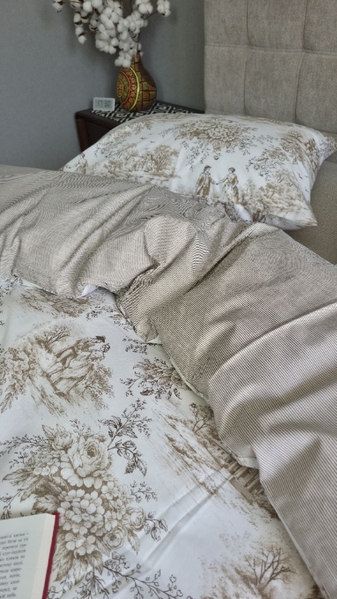 Комплект постельного белья Епоха Turkish Cotton, классический пасторальный принт - изображение 7