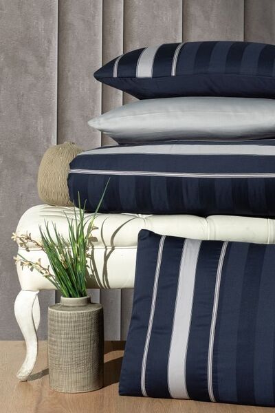 Комплект постельного белья First Choice сатин ДЕЛЮКС DARK евро (Artwel Navy Blue) - изображение 2