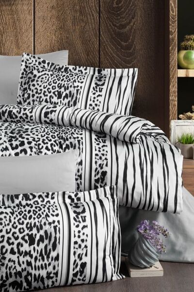 Комплект постельного белья Евро Сатин, Leopard Black First Choice, Турция - изображение 2