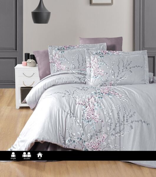 Комплект постельного белья Wisteria Lilac First Choice, сатин, семейный - изображение 3