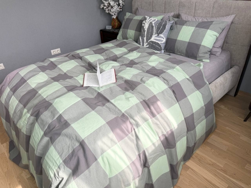 Комплект постільної білизни Варена бавовна Green KiltRock Gray, Washed Cotton - зображення 10