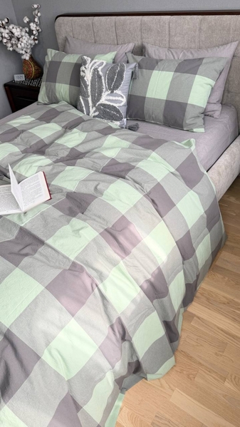 Комплект постільної білизни Варена бавовна Green KiltRock Gray, Washed Cotton - зображення 16
