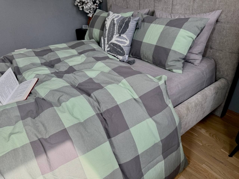 Комплект постільної білизни Варена бавовна Green KiltRock Gray, Washed Cotton - зображення 19
