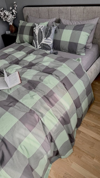 Комплект постільної білизни Варена бавовна Green KiltRock Gray, Washed Cotton - зображення 20