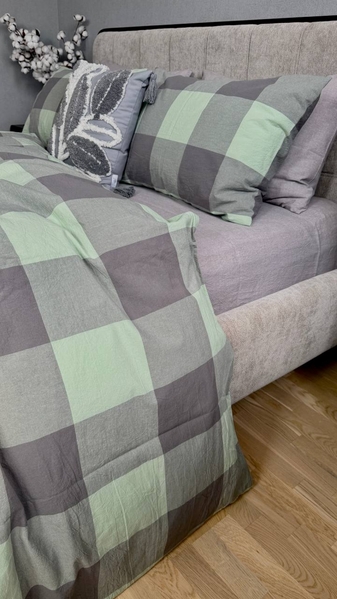 Комплект постільної білизни Варена бавовна Green KiltRock Gray, Washed Cotton - зображення 22