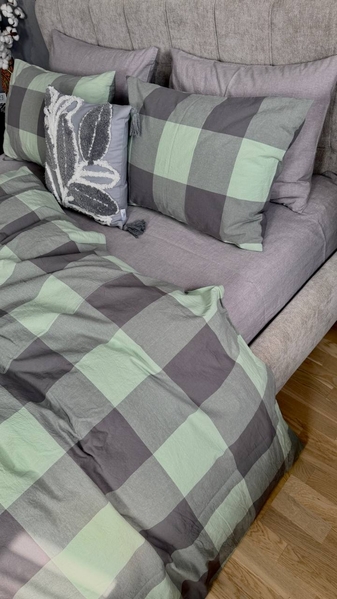 Комплект постільної білизни Варена бавовна Green KiltRock Gray, Washed Cotton - зображення 23