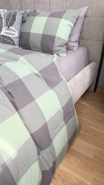 Комплект постільної білизни Варена бавовна Green KiltRock Gray, Washed Cotton - зображення 5