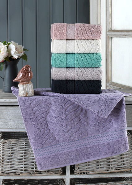 Полотенца махровые Gulcan Cotton Жаккард Lux 70x140 (Akasya) - изображение 1