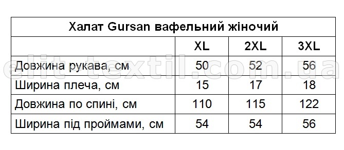 Gursan халат жiночий вафельний (purple 2XL) - зображення 3
