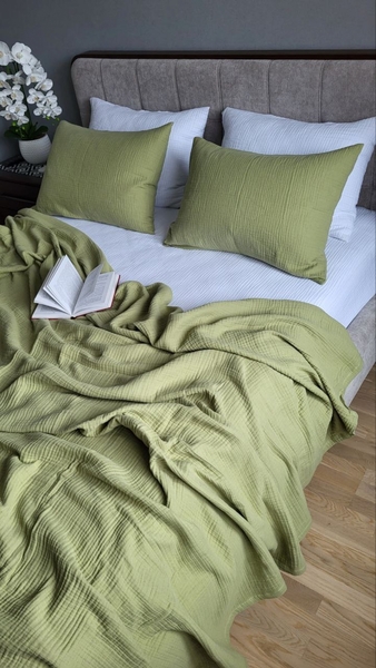 Комплект постельного белья Herbal  White из мягкого 4-слойного муслина, 100 хлопок, ТМ Комфорт-текстиль, - изображение 8