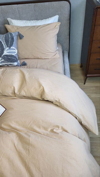 Комплект постільної білизни Beige, Варена бавовна LUXURY, ТМ Комфорт-текстиль - зображення 7
