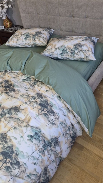 Комплект постельного белья Бриош Turkish Cotton лесной пейзаж - изображение 10