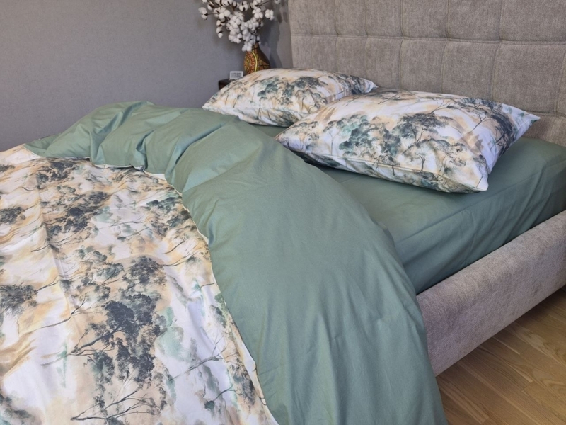 Комплект постельного белья Бриош Turkish Cotton лесной пейзаж - изображение 4