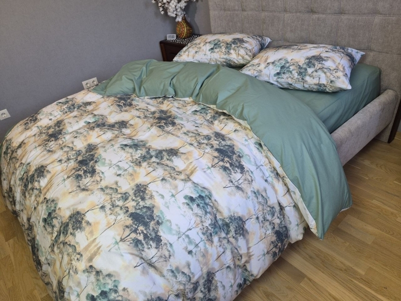 Комплект постельного белья Бриош Turkish Cotton лесной пейзаж - изображение 7