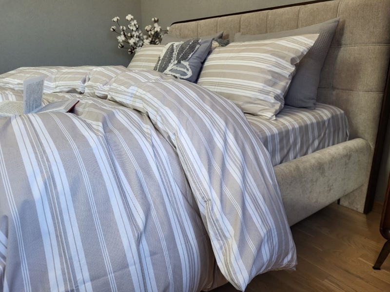 Комплект постельного белья Доминик бежевый Turkish Cotton 100% Хлопок Комфорт-текстиль - изображение 4