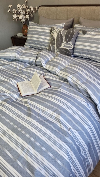 Комплект постельного белья Доминик голубой Turkish Cotton 100% Хлопок Комфорт-текстиль - изображение 10