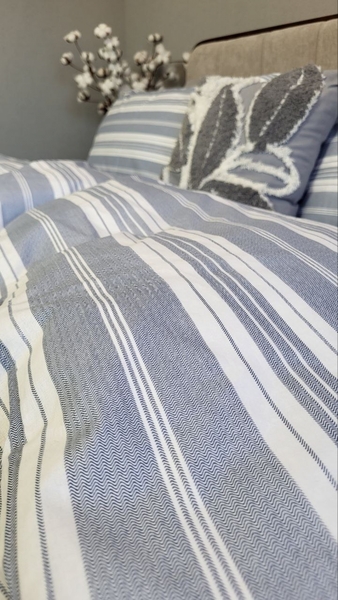 Комплект постельного белья Доминик голубой Turkish Cotton 100% Хлопок Комфорт-текстиль - изображение 8