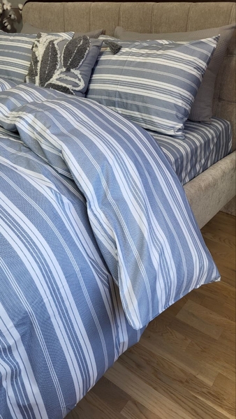Комплект постельного белья Доминик голубой Turkish Cotton 100% Хлопок Комфорт-текстиль - изображение 9