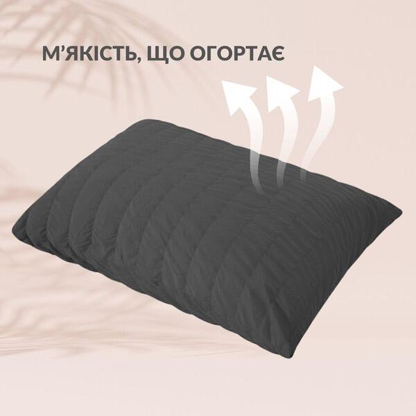 Комплект постельного белья Cloud Dream, евро, микросатин жатка, темно-серый, в подарочной упаковке, ТМ IDEIA - изображение 13