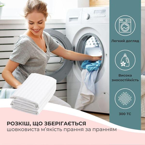 Комплект постельного белья Сатин Премиум, евро, пододеяльник 200 x 220, белый, ТМ IDEIA - изображение 9