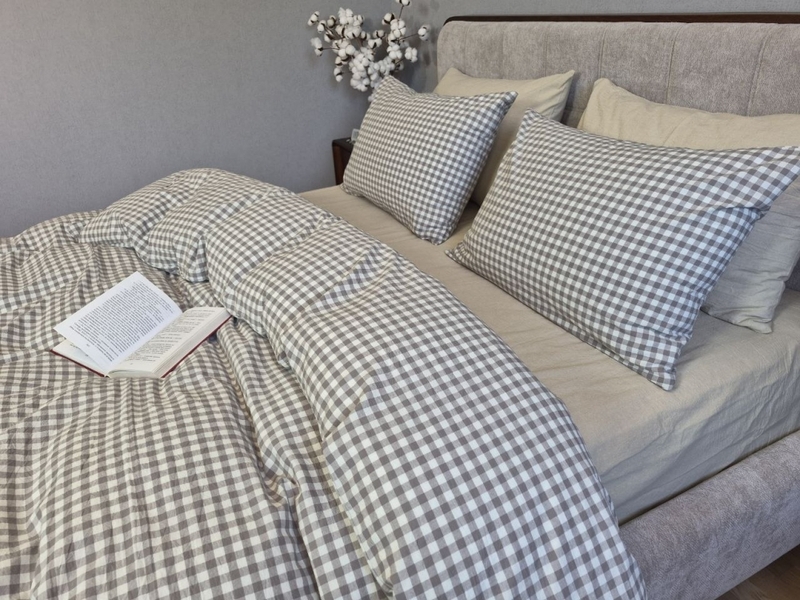 Комплект постельного белья Kredo + Sand, Вареный хлопок песочный - изображение 15