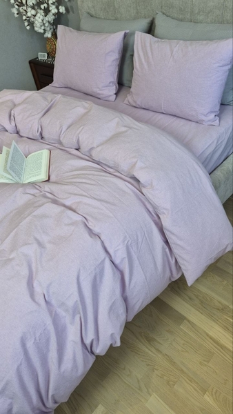 Комплект постільної білизни Lilac, Варена бавовна лавандова W1361 - зображення 10