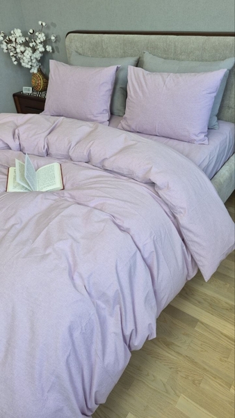 Комплект постільної білизни Lilac, Варена бавовна лавандова W1361 - зображення 13