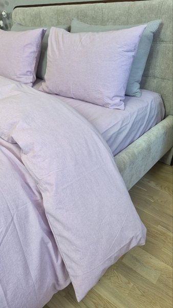Комплект постільної білизни Lilac, Варена бавовна лавандова W1361 - зображення 14