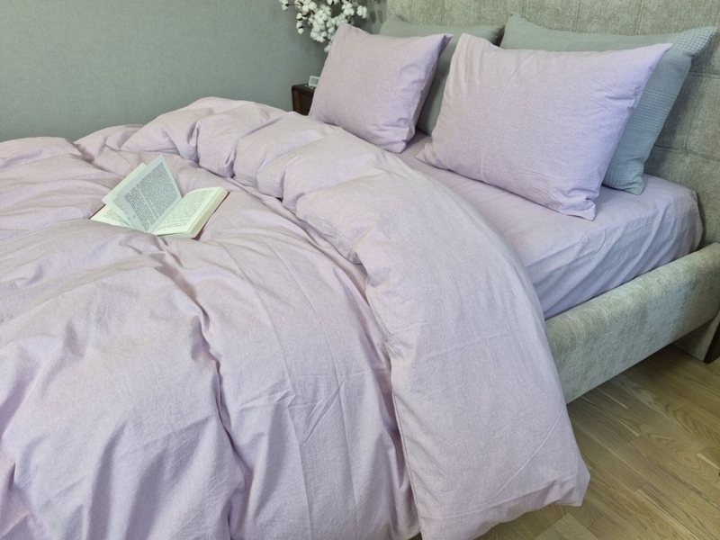 Комплект постільної білизни Lilac, Варена бавовна лавандова W1361 - зображення 15