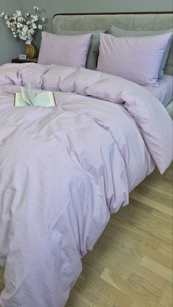 Комплект постільної білизни Lilac, Варена бавовна лавандова W1361 - зображення 19