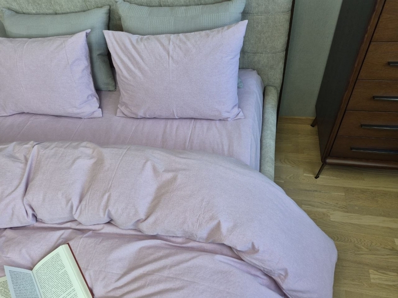 Комплект постільної білизни Lilac, Варена бавовна лавандова W1361 - зображення 23