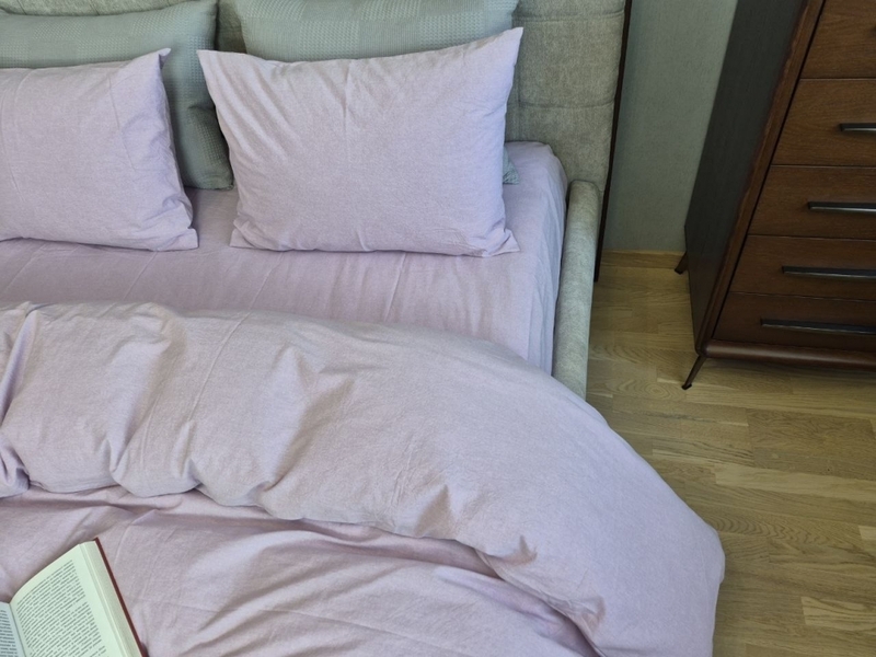 Комплект постільної білизни Lilac, Варена бавовна лавандова W1361 - зображення 8