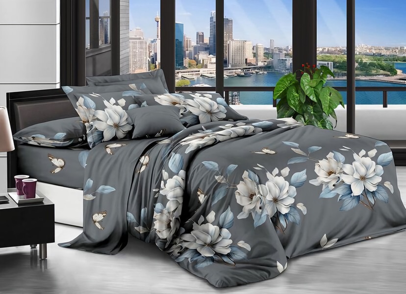Комплект постельного белья Midnight Magnolia, Sofia, двуспальный, Поликоттон, СПК-312 - изображение 1
