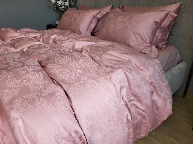Комплект постельного белья Paisley Powder, Сатин JACQUARD, ТМ Комфорт-текстиль - изображение 1