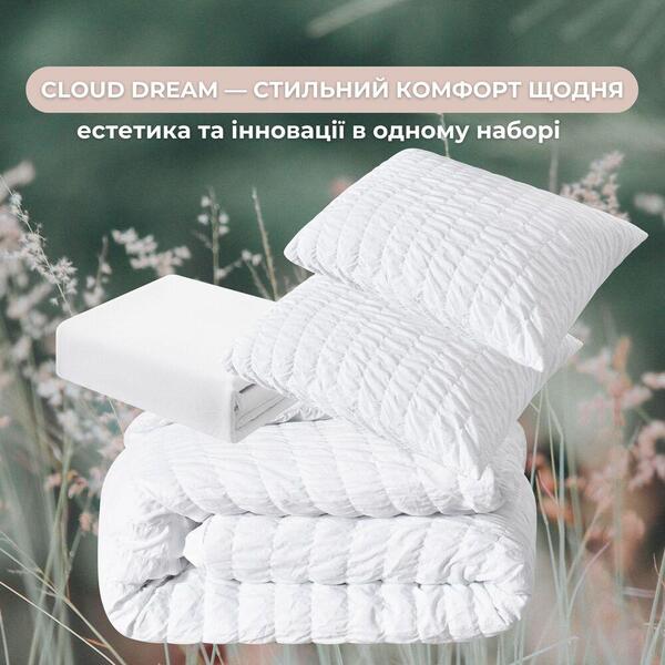 Комплект постельного белья Cloud Dream, полуторный, микросатин жатка, белый, ТМ IDEIA - изображение 7