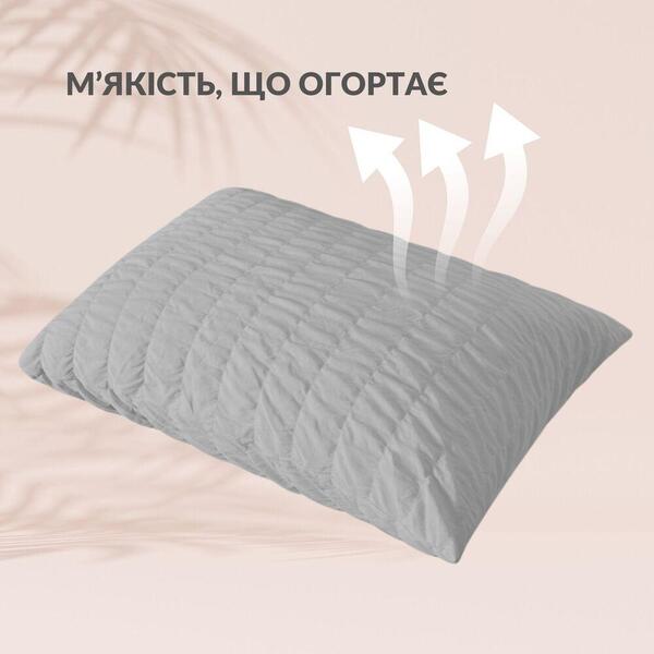 Комплект постельного белья Cloud Dream, полуторный, микросатин жатка, серо-бежевый, в подарочной упаковке, ТМ IDEIA - изображение 14