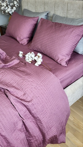 Комплект постельного белья Satin GOFRE Жатка, фиолетовый - изображение 12