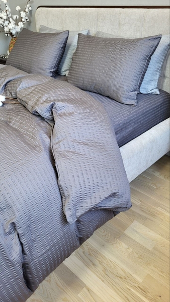 Комплект постельного белья Satin GOFRE Жатка, графит - изображение 9