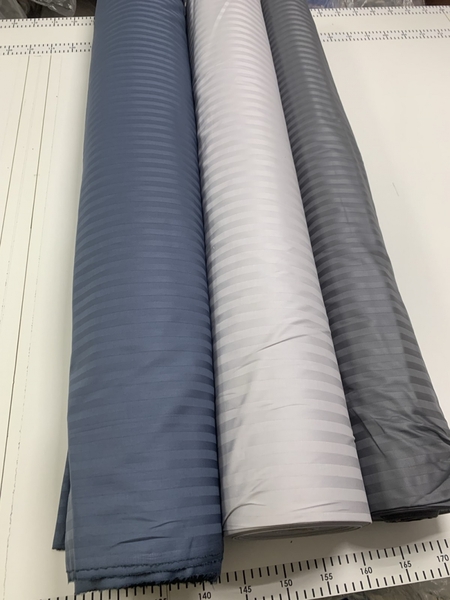 Комплект постельного белья Страйп сатин LUX LIGHT GREY, полоска 1 см., 100 Хлопок, светло-серый, Комфорт-текстиль - изображение 2