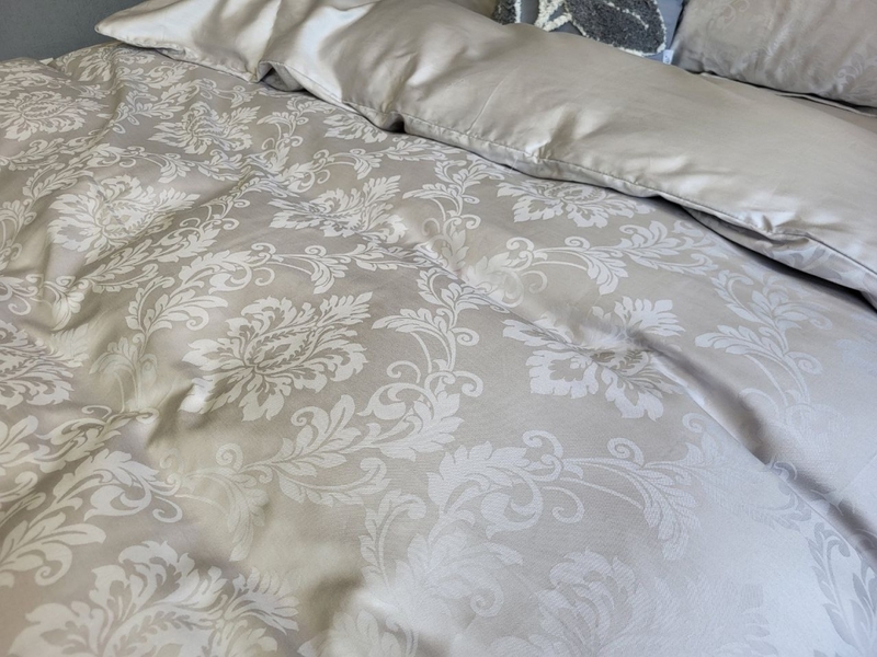 Комплект постельного белья Tiara Grey, Сатин JACQUARD, ТМ Комфорт-текстиль - изображение 4