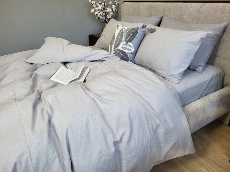 Комплект постельного белья Вареный хлопок, Ash Gray Washed Cotton W1221 - изображение 1