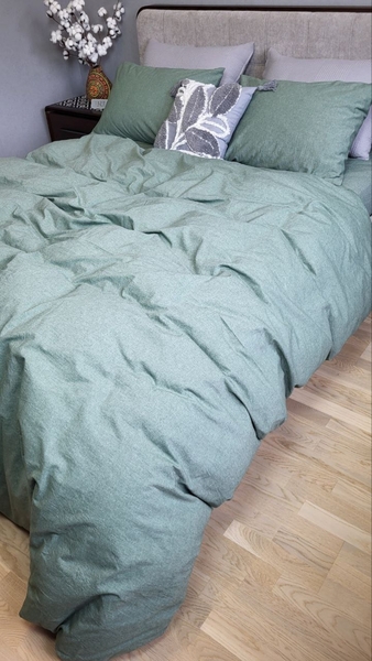 Комплект постельного белья Вареный хлопок, Forest Green Washed Cotton W1151 - изображение 5