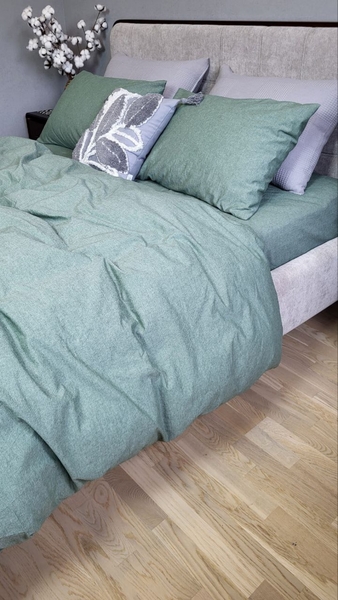 Комплект постельного белья Вареный хлопок, Forest Green Washed Cotton W1151 - изображение 7