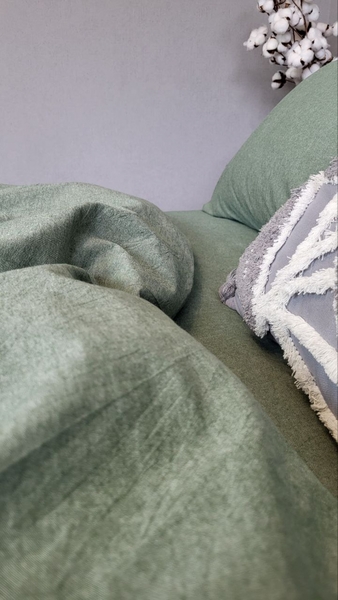Комплект постельного белья Вареный хлопок, Forest Green Washed Cotton W1151 - изображение 9