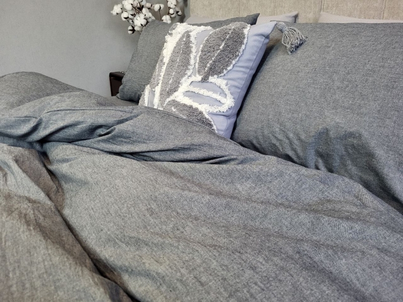 Комплект постільної білизни Варена бавовна, Graphite Washed Cotton W1141 - зображення 16