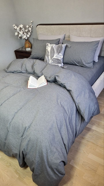 Комплект постільної білизни Варена бавовна, Graphite Washed Cotton W1141 - зображення 4