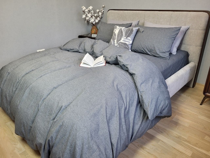 Комплект постільної білизни Варена бавовна, Graphite Washed Cotton W1141 - зображення 1